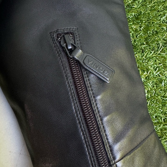 VINCE Women's Nella Knee
High Boot Black soft Leather size 36.5 US 6.5 - Picture 8 of 13